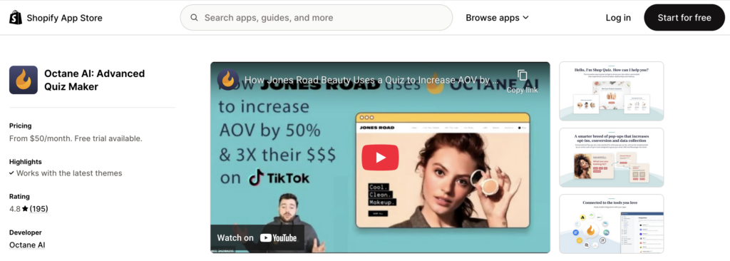octane AI shopify app